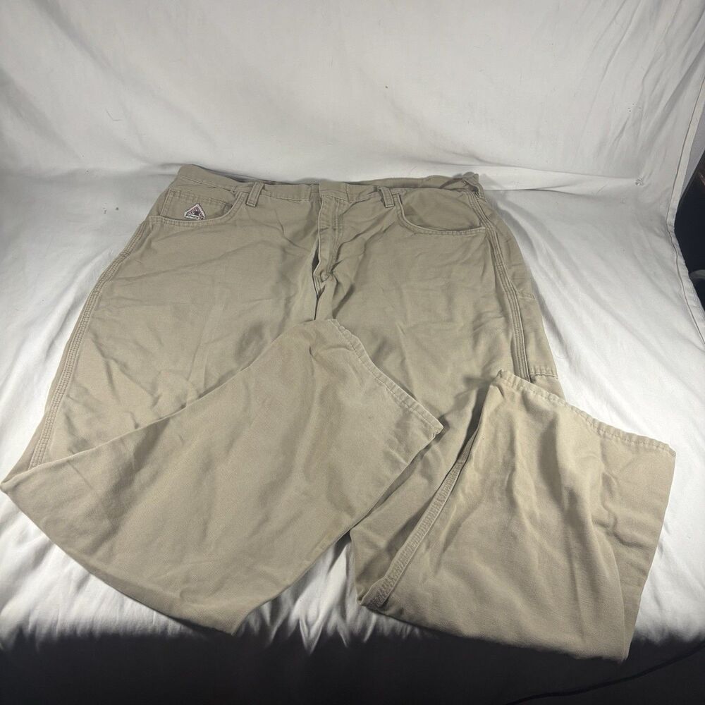 Bulwark FR Flame Resistant Work Pants 40x32 Khaki CAT 2 NFPA 2112